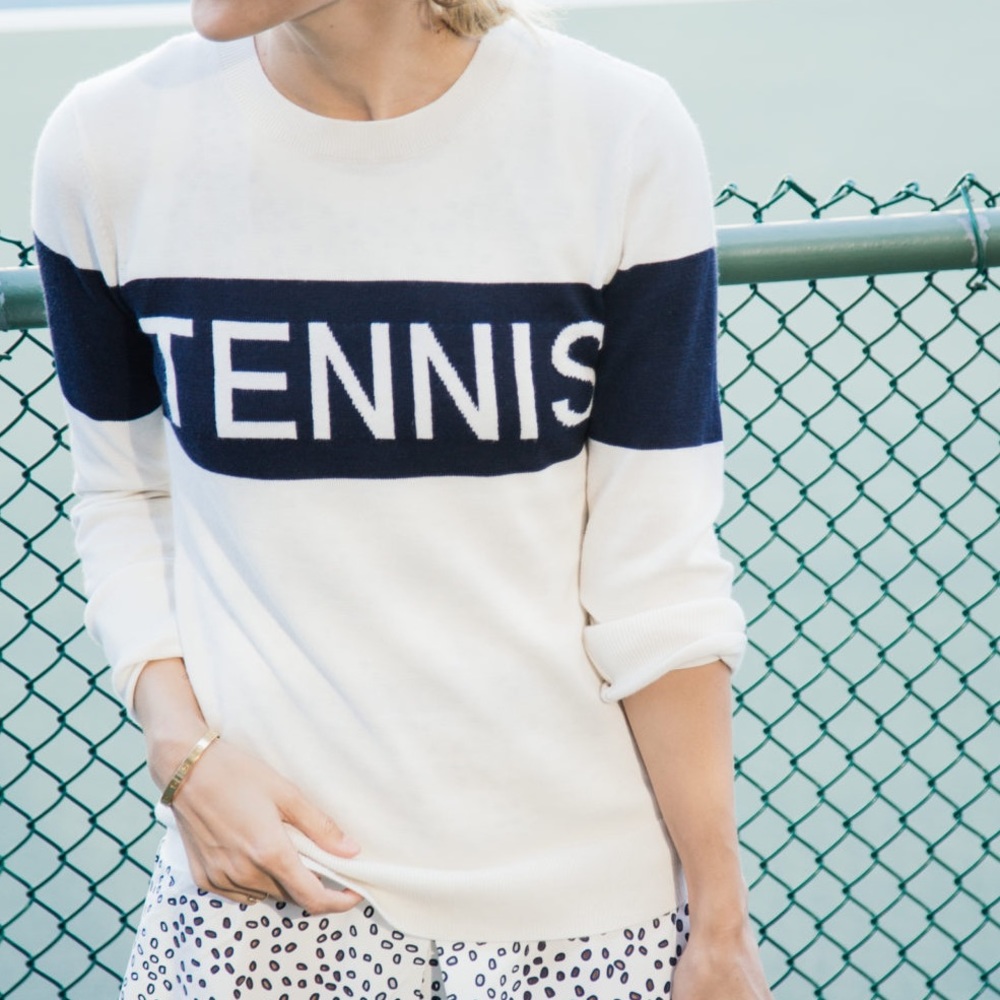 Tory Burch sport performance cashmere tennis sweater